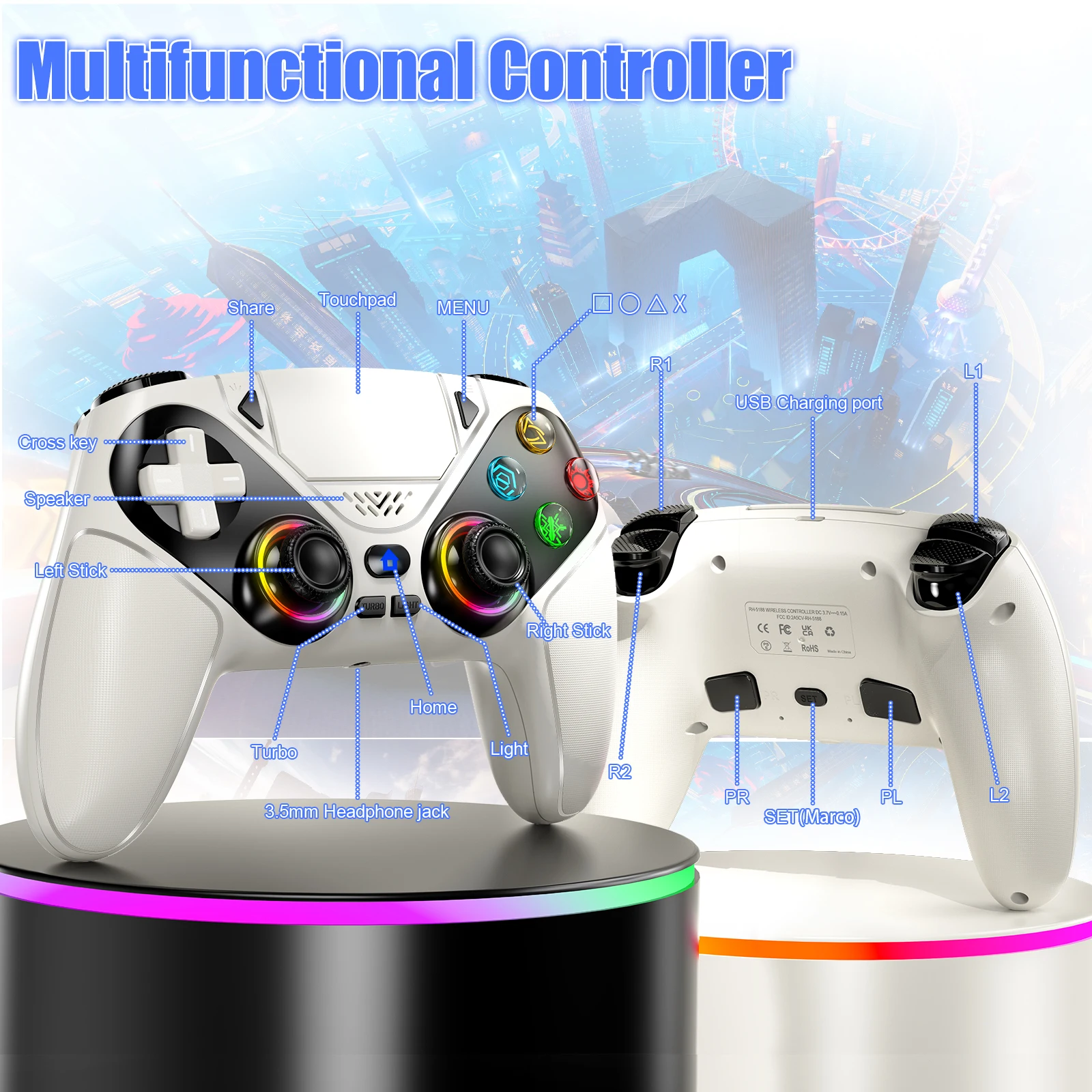 Wireless Controller Gamepad Fo - Gaming Console Bluetooth recension och pris