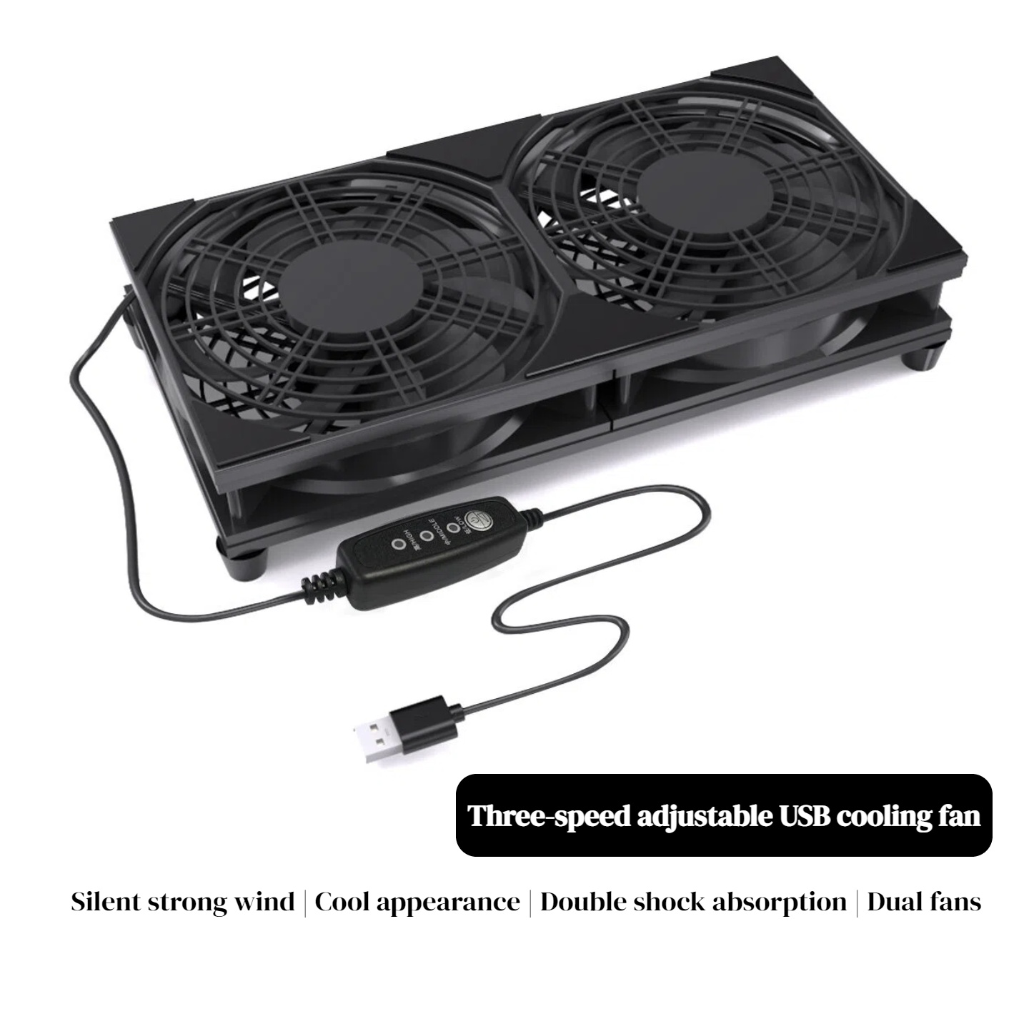Dual USB Cooling Fan with 3-Sp - Gaming Console Controller recension och pris