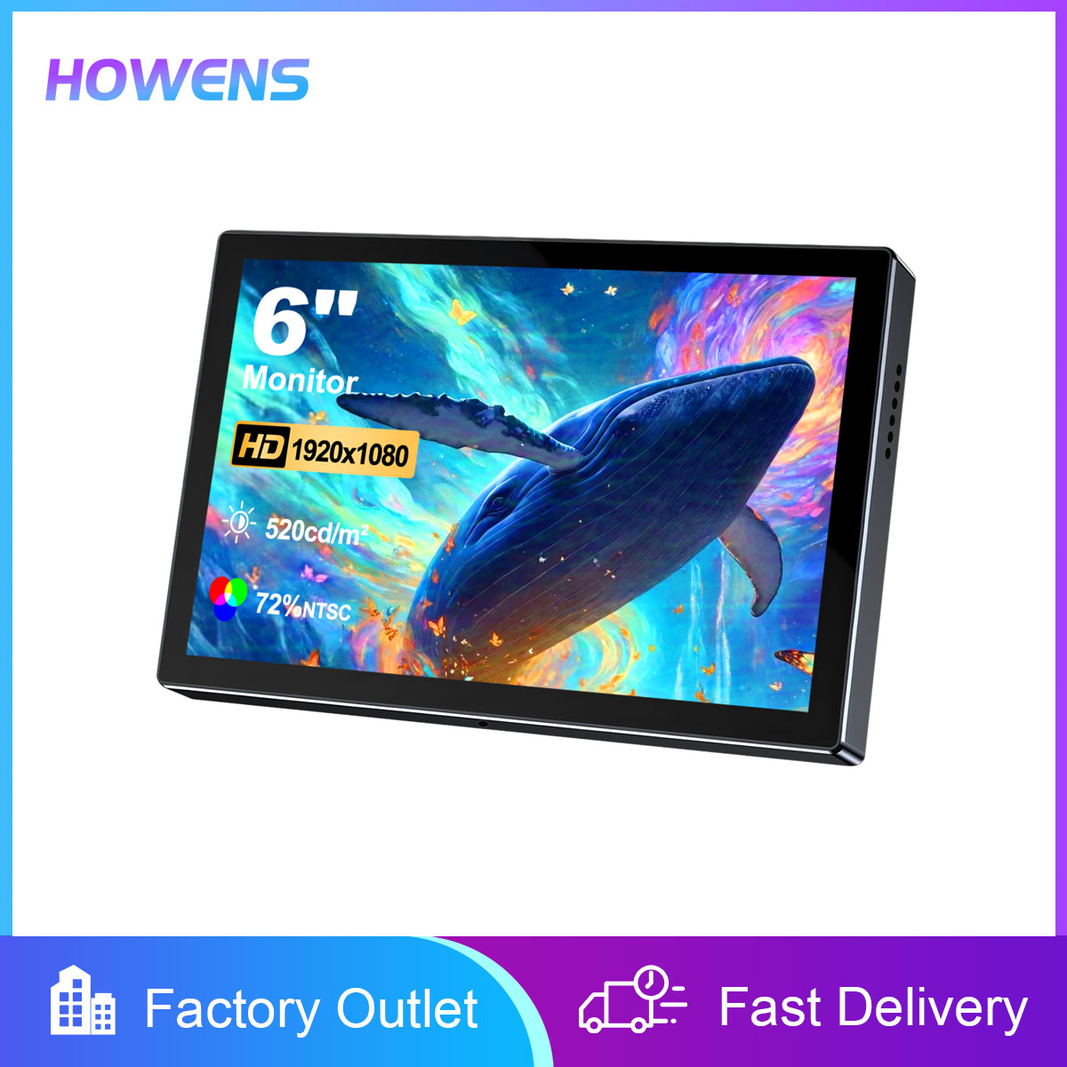 6 Inch Portable Monitor HD 108 - Gaming Console And Monitor recension och pris